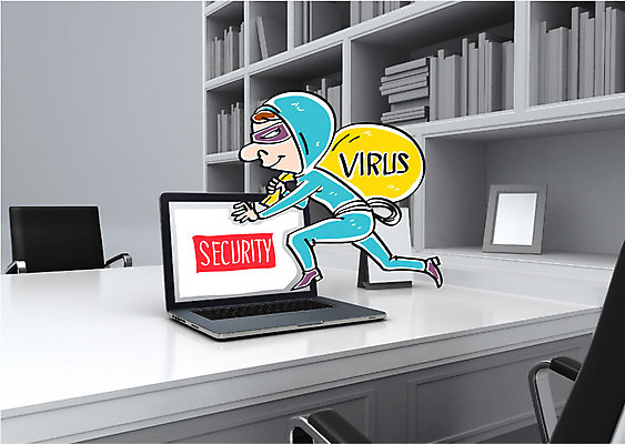 편집이미지 남자 액자 책장 합성일러스트 한명 성인 책 노트북 바이러스 책상 보안 합성 정보보호 이미지편집 AI파일 1 가구 안전 사람 전자제품 보호 파일형식 벡터