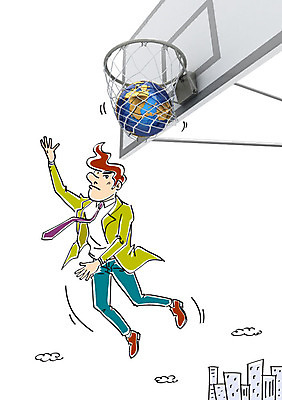 구름 편집이미지 남자 비즈니스 합성일러스트 한명 빌딩 성인 비즈니스맨 합성 농구대 지구모양 이미지편집 AI파일 자연요소 모양 1 지구 사람 건물 직장인 골대 파일형식 벡터