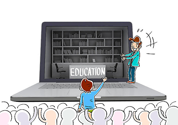 편집이미지 교육 남자 의자 합성일러스트 성인 두명 노트북 책상 합성 이미지편집 AI파일 가구 사람 전자제품 파일형식 벡터