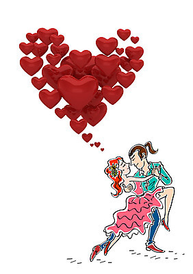 편집이미지 여자 남자 합성일러스트 사랑 성인 두명 하트 춤 합성 탱고 이미지편집 AI파일 모양 감정 문화예술 사람 파일형식 벡터