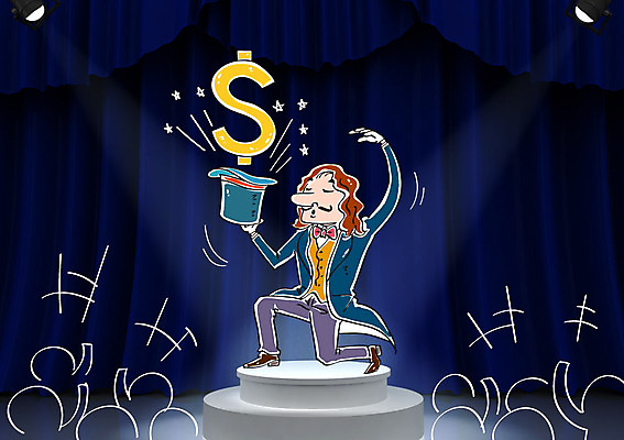 편집이미지 남자 합성일러스트 한명 성인 경제 달러 마술 무대 마술사 커튼 화폐기호 합성 마술사모자 마술사복장 이미지편집 AI파일 모자_잡화 1 기호 옷 돈 사람 화폐 파일형식 벡터