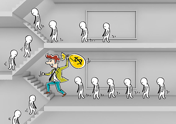 편집이미지 남자 비즈니스 넥타이 합성일러스트 정장 여러명 성인 경제 계단 비즈니스맨 돈자루 합성 이미지편집 AI파일 잡화 옷 다수 돈 사람 직장인 파일형식 벡터