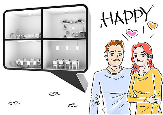 구름 편집이미지 커플 여자 남자 행복 말풍선 의자 식탁 조명 합성일러스트 성인 두명 인테리어 책상 합성 이미지편집 AI파일 자연요소 디자인 감정 가구 관계 탁자 사람 파일형식 벡터