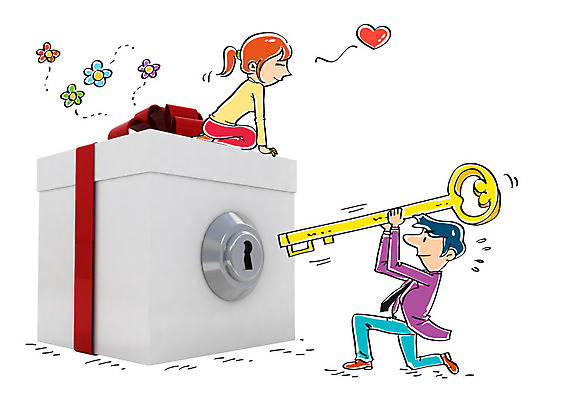 편집이미지 여자 남자 열쇠 합성일러스트 성인 두명 선물상자 하트 합성 열쇠구멍 꽃모형 이미지편집 AI파일 모양 선물 사람 상자 모형 파일형식 벡터