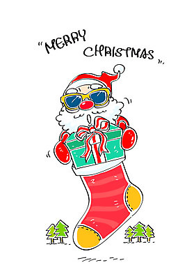 나무 노년 남자 크리스마스 일러스트 캘리그라피 산타옷 한명 선물상자 선글라스 산타클로스 산타양말 국내일러스트 AI파일 식물 1 옷 기념일 안경 선물 사람 성인 상자 파일형식 벡터