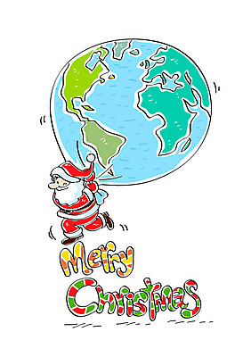 노년 남자 크리스마스 일러스트 산타옷 한명 산타클로스 지구모양 국내일러스트 AI파일 모양 1 옷 기념일 지구 사람 성인 파일형식 벡터