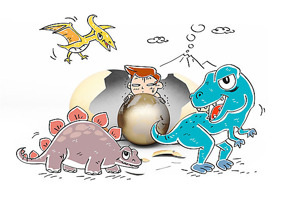 구름 편집이미지 남자 산 합성일러스트 한명 성인 지구본 공룡 합성 이미지편집 AI파일 자연요소 1 파충류 사람 파일형식 벡터