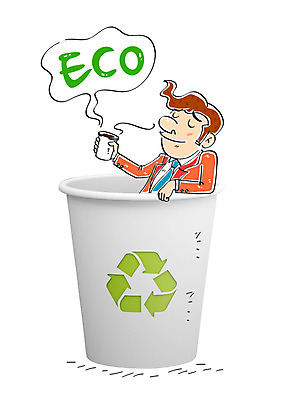 편집이미지 남자 커피 합성일러스트 한명 성인 환경 종이컵 에코 합성 그린슈머 이미지편집 AI파일 1 음료 사람 컵 일회용 파일형식 벡터