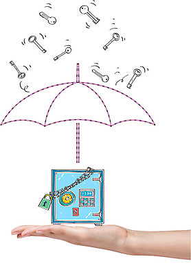 편집이미지 손 우산 열쇠 자물쇠 합성일러스트 신체부위 보안 합성 금고 이미지편집 AI파일 안전 사람 파일형식 벡터