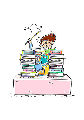 남자 일러스트 비즈니스 피곤 한명 성인 쌓기 비즈니스맨 책상 문서 업무과다 백기 항복 국내일러스트 AI파일 1 가구 컨셉 모션 사람 깃발 업무 직장인 파일형식 벡터