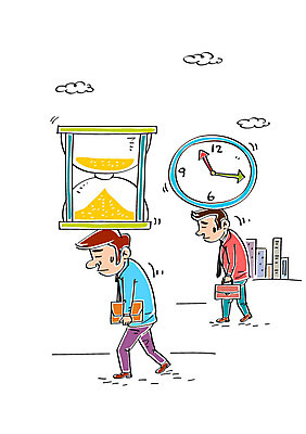 구름 남자 시계 서류가방 일러스트 빌딩 성인 두명 비즈니스맨 모래시계 국내일러스트 AI파일 자연요소 모래 가방 비즈니스 사람 건물 직장인 파일형식 벡터