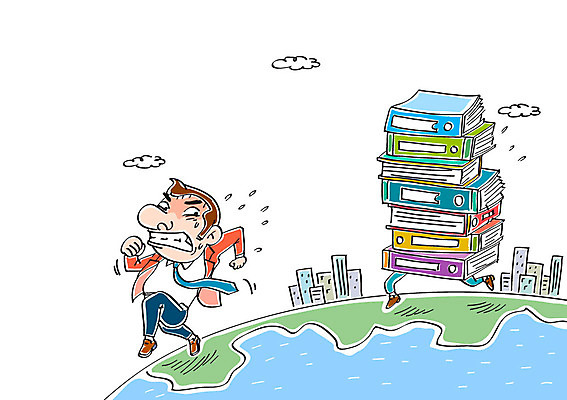 구름 남자 일러스트 비즈니스 한명 빌딩 성인 비즈니스맨 탈출 문서 업무과다 국내일러스트 AI파일 자연요소 1 컨셉 사람 건물 업무 직장인 파일형식 벡터