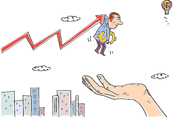 구름 손 남자 화살표 일러스트 비즈니스 한명 빌딩 성인 신체부위 경제 달러 열기구 비즈니스맨 국내일러스트 AI파일 자연요소 1 돈 항공교통 사람 건물 직장인 파일형식 벡터