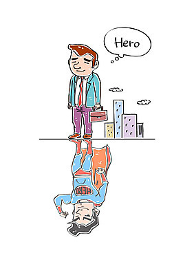 남자 서류가방 일러스트 빌딩 성인 두명 슈퍼맨 영웅 슈퍼맨의상 국내일러스트 AI파일 옷 가방 사람 건물 파일형식 벡터