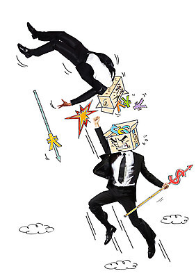 서양인 구름 편집이미지 남자 창 합성일러스트 동양인 정장 성인 두명 상자 달러 경쟁 펀치 비즈니스맨 화폐기호 엔 합성 이미지편집 AI파일 자연요소 외국인 기호 옷 무기 컨셉 돈 비즈니스 모션 사람 인종 직장인 화폐 파일형식 벡터