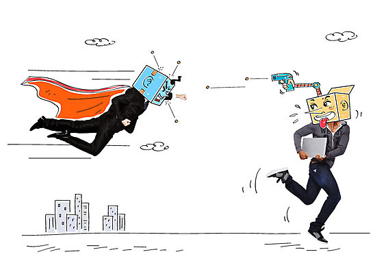 서양인 편집이미지 남자 합성일러스트 정장 빌딩 성인 두명 상자 경쟁 총 비즈니스맨 공격 합성 이미지편집 AI파일 외국인 옷 무기 컨셉 비즈니스 모션 사람 건물 직장인 파일형식 벡터