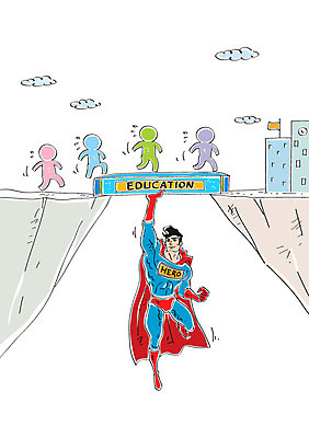 구름 교육 남자 일러스트 학교 사람모양 한명 성인 깃발 슈퍼맨 영웅 슈퍼맨의상 에듀 국내일러스트 AI파일 자연요소 모양 1 옷 사람 에듀케이션 파일형식 벡터