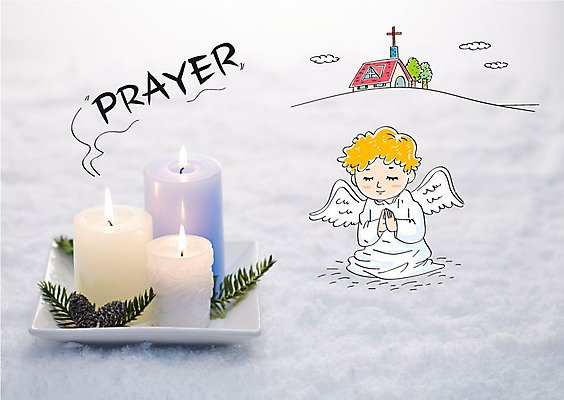 편집이미지 남자 어린이 겨울 날개 초 촛불 천사 합성일러스트 한명 교회 기도 눈 합성 이미지편집 AI파일 자연요소 1 계절 종교건축 날씨 사람 건물 파일형식 벡터