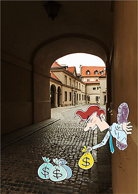 주간 편집이미지 남자 거리 합성일러스트 한명 성인 야외 건물 경제 구멍 돈자루 도둑 합성 이미지편집 AI파일 자연요소 1 건축물 돈 사람 범죄인 파일형식 벡터