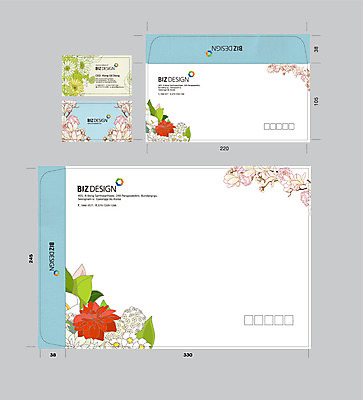 식물 템플릿 꽃 여러송이 하늘색 명함 명함템플릿 봉투 서류봉투 편지봉투 사람없음 세트 패키지 봉투템플릿 우편봉투 비즈디자인 봉투디자인 이미지템플릿 AI파일 다수 파란색 편지 우편물 파일형식 벡터