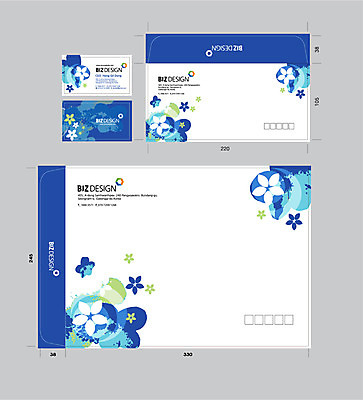 템플릿 꽃 명함 명함템플릿 봉투 서류봉투 편지봉투 사람없음 파란색 세트 패키지 봉투템플릿 우편봉투 비즈디자인 봉투디자인 이미지템플릿 AI파일 식물 컬러 편지 우편물 파일형식 벡터