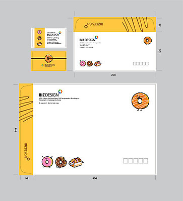 템플릿 명함 명함템플릿 봉투 서류봉투 편지봉투 사람없음 세트 노란색 도넛 패키지 봉투템플릿 우편봉투 비즈디자인 봉투디자인 이미지템플릿 AI파일 컬러 디저트 편지 우편물 파일형식 벡터