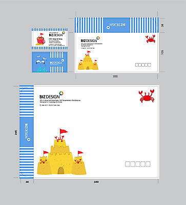 템플릿 하늘색 명함 명함템플릿 봉투 서류봉투 편지봉투 사람없음 세트 꽃게 깃발 모래성 패키지 봉투템플릿 우편봉투 비즈디자인 봉투디자인 이미지템플릿 AI파일 모래 파란색 게 편지 우편물 파일형식 벡터