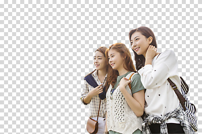 편집 편집이미지 여자 여유 서기 미소 동양인 상반신 20대 성인 세명 친구 청춘 한국인 자유 PNG 여자만 성인여자만 편집소스 감정 컨셉 관계 모션 표정 사람 인종 청년 성인만 파일형식