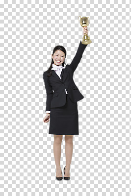 전신 편집 편집이미지 여자 한명 서기 미소 들기 동양인 정장 20대 청년 성인 앞모습 우승 직장인 비즈니스우먼 일본인 트로피 PNG 편집소스 외국인 직업 1 옷 뷰포인트 비즈니스 모션 표정 사람 인종 최고 상_우승 파일형식