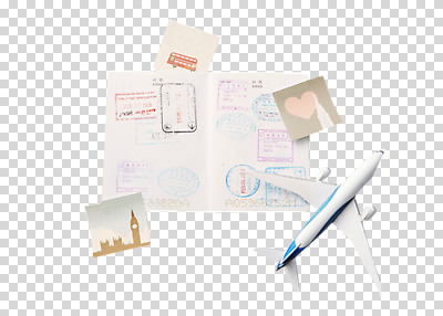 편집 편집이미지 여행 비행기 사람없음 도장 미니어처 오브젝트 여권 PNG 편집소스 항공교통 대중교통 모형 파일형식