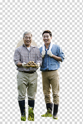 전신 편집 편집이미지 남자 아들 50대 가족 감자 서기 들기 동양인 성인 두명 앞모습 30대 농사 기쁨 한국인 체험 아빠 PNG 남자만 성인만 편집소스 감정 뷰포인트 중년 컨셉 농업 채소 관계 모션 사람 인종 장년 파일형식