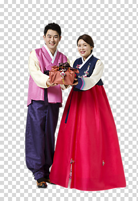 전신 편집 편집이미지 부부 여자 명절 남자 40대 중년 선물 서기 미소 들기 동양인 성인 두명 앞모습 설날 한국인 한복 PNG 중년만 성인만 편집소스 설선물 한국전통 전통 커플 기념일 뷰포인트 모션 표정 사람 인종 전통의상 파일형식 명절선물 관계 한국 이벤트 아시아 나라