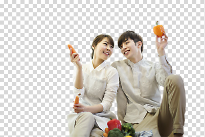 편집 편집이미지 부부 여자 남자 여유 피망 미소 들기 앉기 동양인 상반신 20대 성인 두명 앞모습 다정 한국인 브로콜리 PNG 성인만 편집소스 커플 감정 뷰포인트 컨셉 채소 모션 표정 사람 인종 청년 파일형식