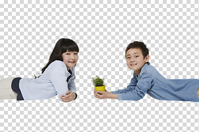 외국인 편집 편집이미지 여자 남자 화분 초등학생 어린이 엎드리기 실내 미소 들기 동양인 상반신 두명 옆모습 10대 일본인 PNG 십대만 편집소스 학생 뷰포인트 모션 청소년 표정 사람 인종 내부 파일형식
