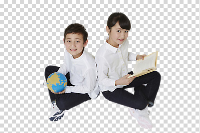 전신 외국인 편집 편집이미지 여자 남자 초등학생 어린이 들기 동양인 두명 옆모습 10대 책 글로벌 독서 지구본 펼침 등맞대기 일본인 가부좌 PNG 십대만 편집소스 학생 뷰포인트 모션 청소년 사람 앉기 인종 파일형식