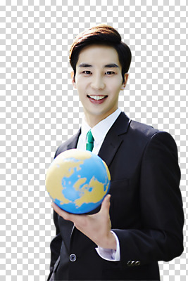 편집 편집이미지 남자 한명 서기 미소 들기 동양인 정장 상반신 20대 앞모습 글로벌 지구본 한국인 비즈니스맨 PNG 성인남자한명만 편집소스 1 옷 뷰포인트 비즈니스 모션 표정 사람 인종 청년 직장인 남자한명만 성인남자만 파일형식