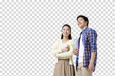 전신 외국인 편집 편집이미지 커플 여자 남자 대학생 서기 미소 들기 상반신 20대 두명 앞모습 책 다정 일본인 PNG 성인만 편집소스 학생 뷰포인트 컨셉 관계 모션 표정 사람 동양인 인종 청년 파일형식