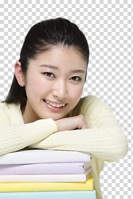 외국인 편집 편집이미지 여자 엎드리기 대학생 한명 미소 앉기 상반신 20대 앞모습 책 일본인 PNG 성인만 편집소스 1 학생 뷰포인트 모션 표정 사람 동양인 인종 청년 파일형식