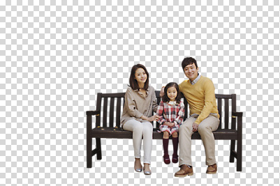 전신 편집 편집이미지 여자 남자 딸 어린이 벤치 가족 엄마 휴식 앉기 동양인 성인 앞모습 세명 30대 화목 다정 한국인 아빠 PNG 편집소스 뷰포인트 컨셉 의자 관계 모션 사람 인종 장년 파일형식