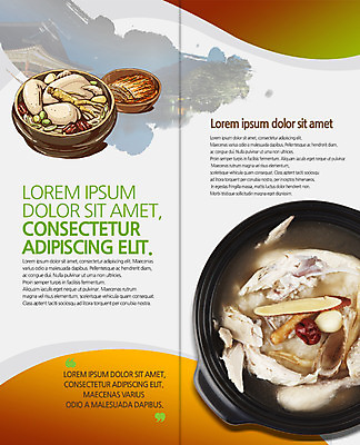 PSD 템플릿 편집 표지디자인 북디자인 출판디자인 내지 한식 음식 리플렛 2단접지 북커버 반찬 여름음식 팜플렛 사람없음 뚝배기 배추김치 보양식 삼계탕 제철음식 이미지템플릿 김치 몸보신 제철 파일형식 여름_계절