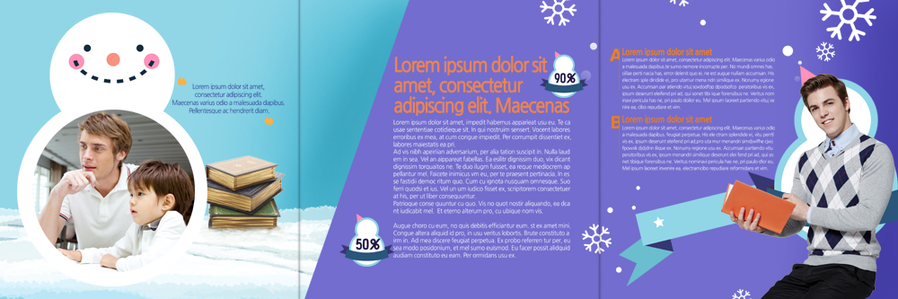 PSD 백인 템플릿 편집 표지디자인 북디자인 출판디자인 남자 내지 어린이 리플렛 크리스마스 겨울 북커버 3단접지 눈사람 눈꽃 팜플렛 성인 책 세명 독서 이미지템플릿 서양인 계절 기념일 눈_날씨 사람 파일형식