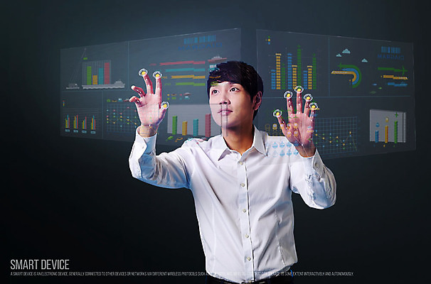 PSD 남자 그래프 한명 성인 터치 한국인 네트워크 디지털합성 합성 홀로그램 디지털아트 4차산업 1 산업 사람 동양인 파일형식