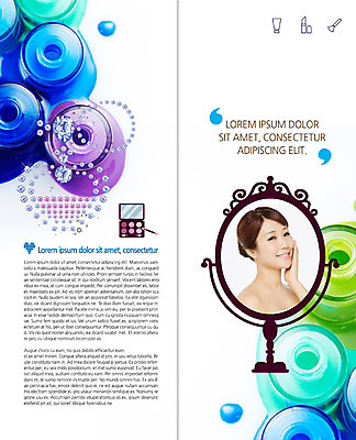 PSD 템플릿 편집 표지디자인 북디자인 출판디자인 여자 내지 리플렛 2단접지 북커버 한명 팜플렛 상반신 성인 30대 뷰티 일본인 보석 매니큐어 아이섀도 탁상거울 이미지템플릿 외국인 1 사람 동양인 장년 화장품 거울 광석 파일형식