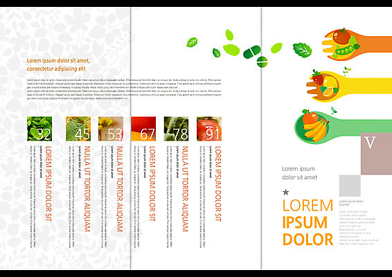 PSD 템플릿 편집 표지디자인 북디자인 출판디자인 내지 리플렛 채소 북커버 과일 3단접지 나뭇잎 팜플렛 사람없음 알약 숟가락 비타민 포크수저 이미지템플릿 잎 수저 약 영양소 파일형식