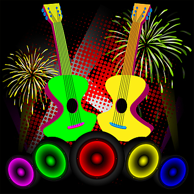 포토 JPG 해외이미지 음악 백그라운드 일러스트 추상 기념 폭죽 미술 사람없음 그래픽 컬러풀 축제 소리 콘서트 기타 시끄러움 스포트라이트 해외202004 해외포토 컬러 무늬 현악기 문화예술 공연 파일형식 이미지허브