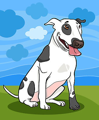 JPG 해외이미지 구름 일러스트 앉기 초원 사람없음 귀여움 강아지 만화 심플 해외202004 해외포토 포토 자연요소 컨셉 모션 반려동물 개 파일형식 이미지허브