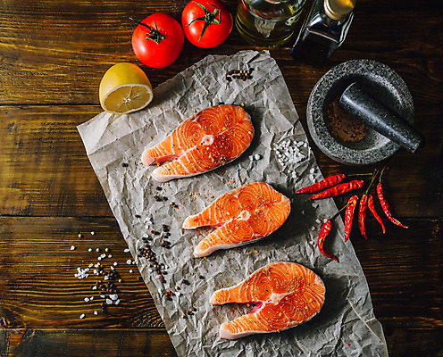 포토 JPG 해외이미지 조각 토마토 식재료 고추 단면 사람없음 신선 레몬 날것 소금 연어 절구 절굿공이 통후추 종이호일 생연어 해외포토 채소 과일 어류 도구 후추 파일형식 이미지허브