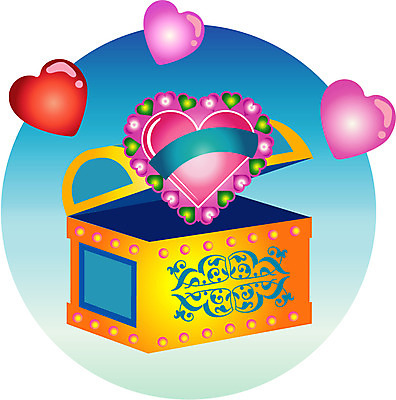 EPS 클립아트 프로포즈 일러스트 화이트데이 발렌타인데이 선물 사랑 사람없음 장식 상자 흰색 하트 오브젝트 애정표현 보석상자 보석함 국내일러스트 모양 감정 컬러 데이이벤트 표현 파일형식 벡터