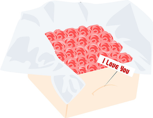 EPS 클립아트 식물 꽃다발 프로포즈 일러스트 화이트데이 발렌타인데이 선물 사랑 사람없음 선물상자 흰색 애정표현 꽃바구니 꽃상자 국내일러스트 꽃 감정 컬러 데이이벤트 상자 바구니 표현 파일형식 벡터