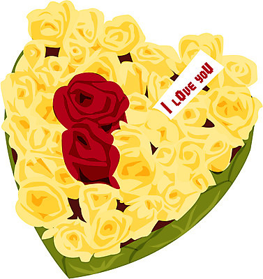 EPS 클립아트 식물 꽃잎 화초 줄기 꽃다발 프로포즈 잎 일러스트 화이트데이 발렌타인데이 선물 사랑 사람없음 빨간색 선물상자 노란색 흰색 하트 애정표현 꽃상자 국내일러스트 모양 꽃 감정 컬러 데이이벤트 상자 표현 파일형식 벡터